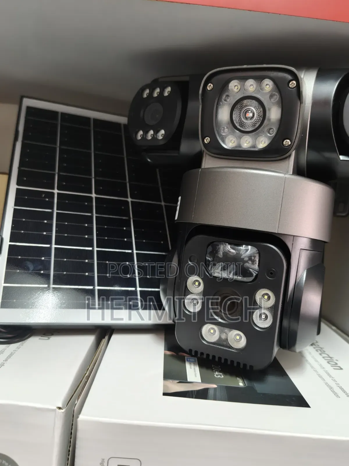 V380 Pro Wifi Triple Lens CCTV Solar Powered PTZ CCTV Camera