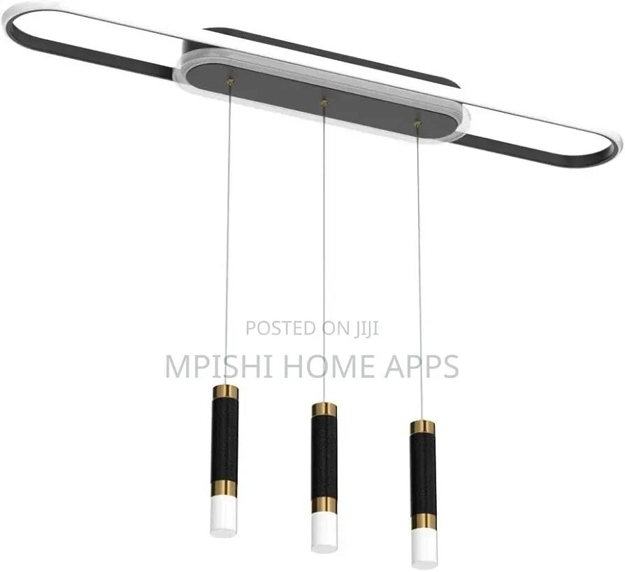 3-Lights Modern Ceiling Pendant Light - Black