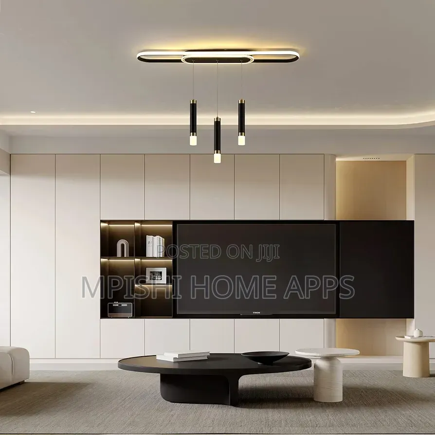 3-Lights Modern Ceiling Pendant Light - Black