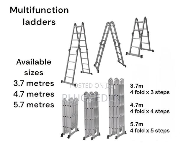 Multifunction Ladder- 3.7 Metres 4 Fold 3 Steps