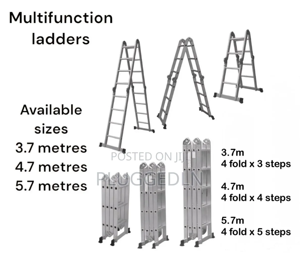 Multifunction Ladders -4.7 Metres4 Fold4 Steps