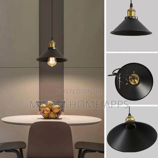 3 Retro Industrial Pendant Lights - thumbnail 4