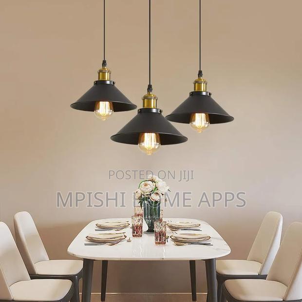 3 Retro Industrial Pendant Lights - thumbnail 5
