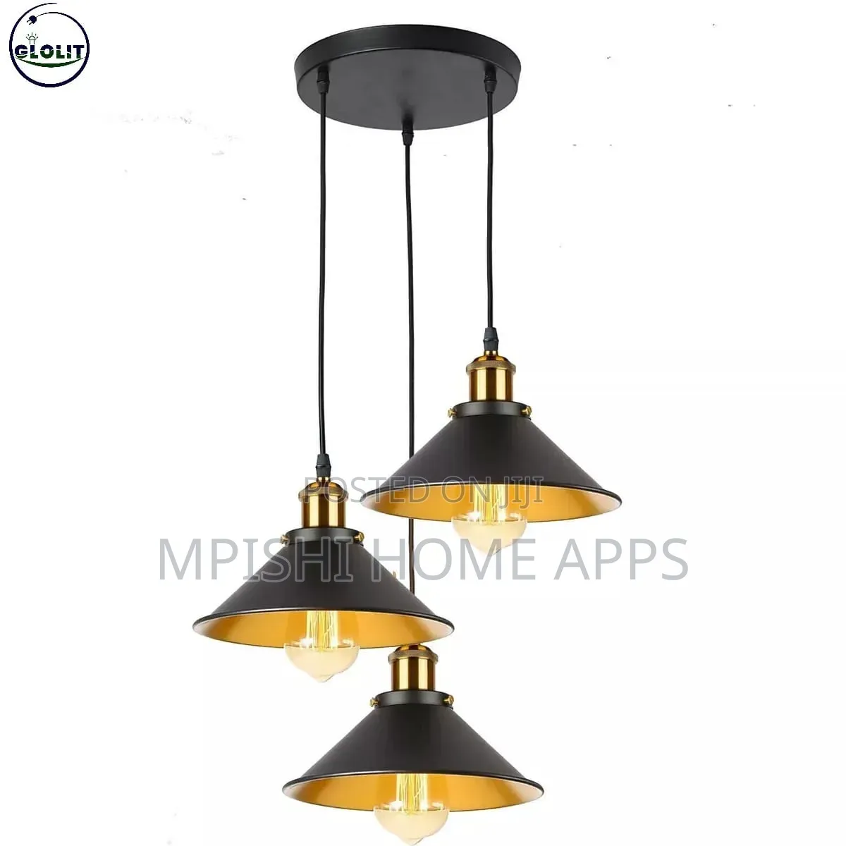 3 Lights Vintage Industrial Pendant Light