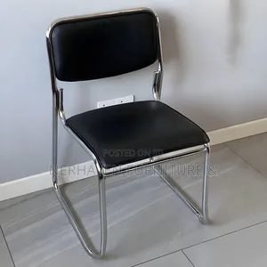 Chrome Office Visitor Chair – Elegant Metal Frame Visitor Seating