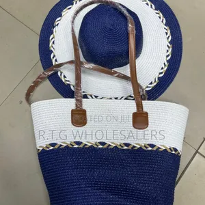 Elegant Summer Beach Bag With Coordinated Hats