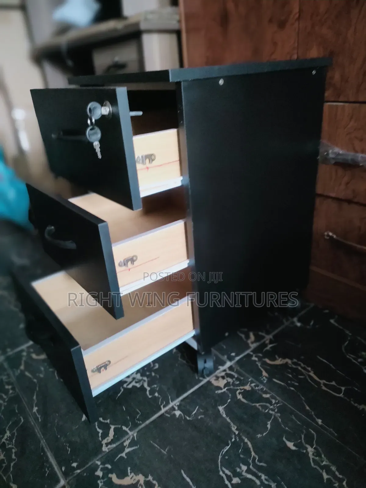 Office Three Drawers Mobile Pedestal