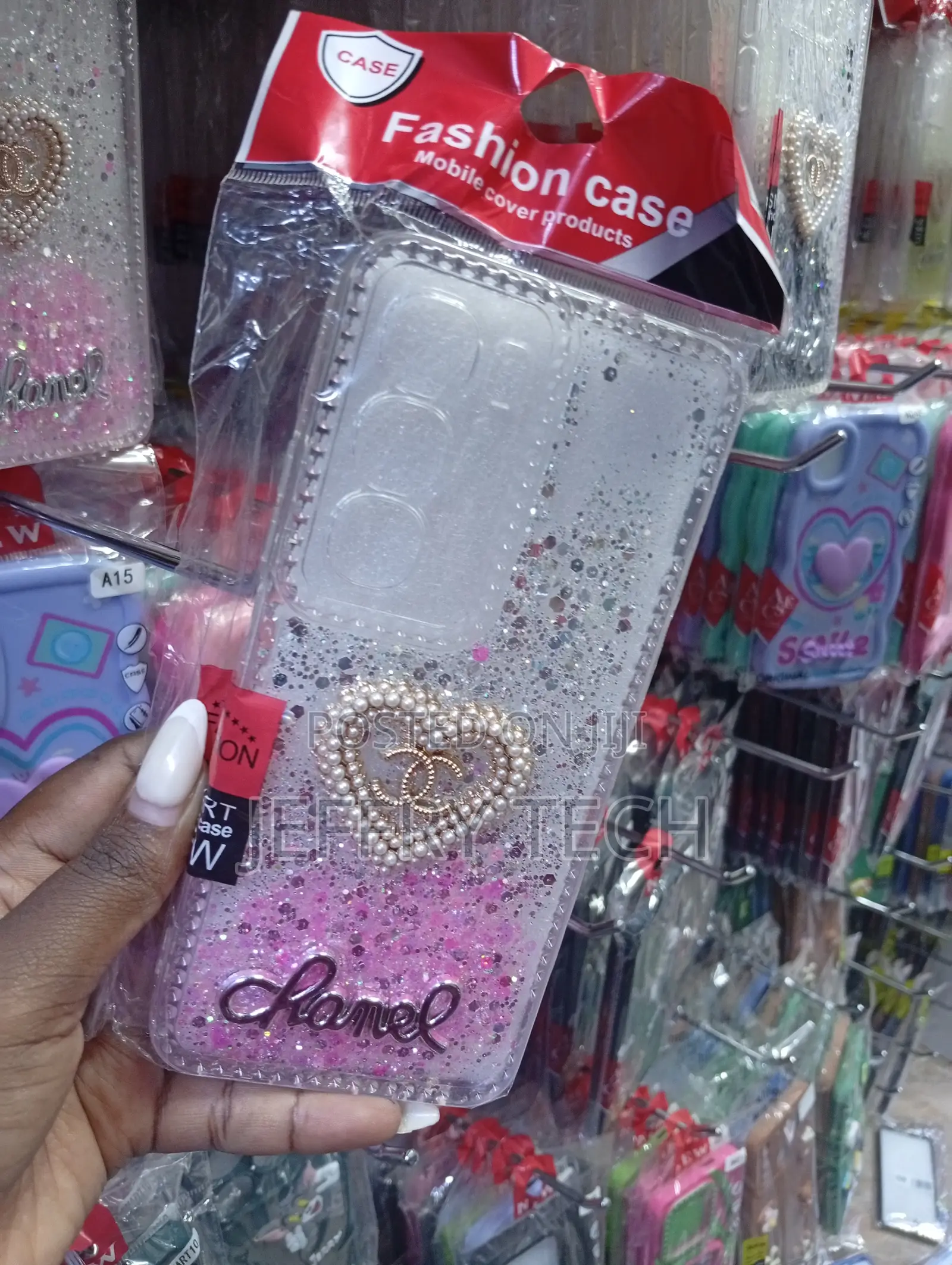 Tecno Spark 40 Pro Moving Glitter and Rhinestone Details.