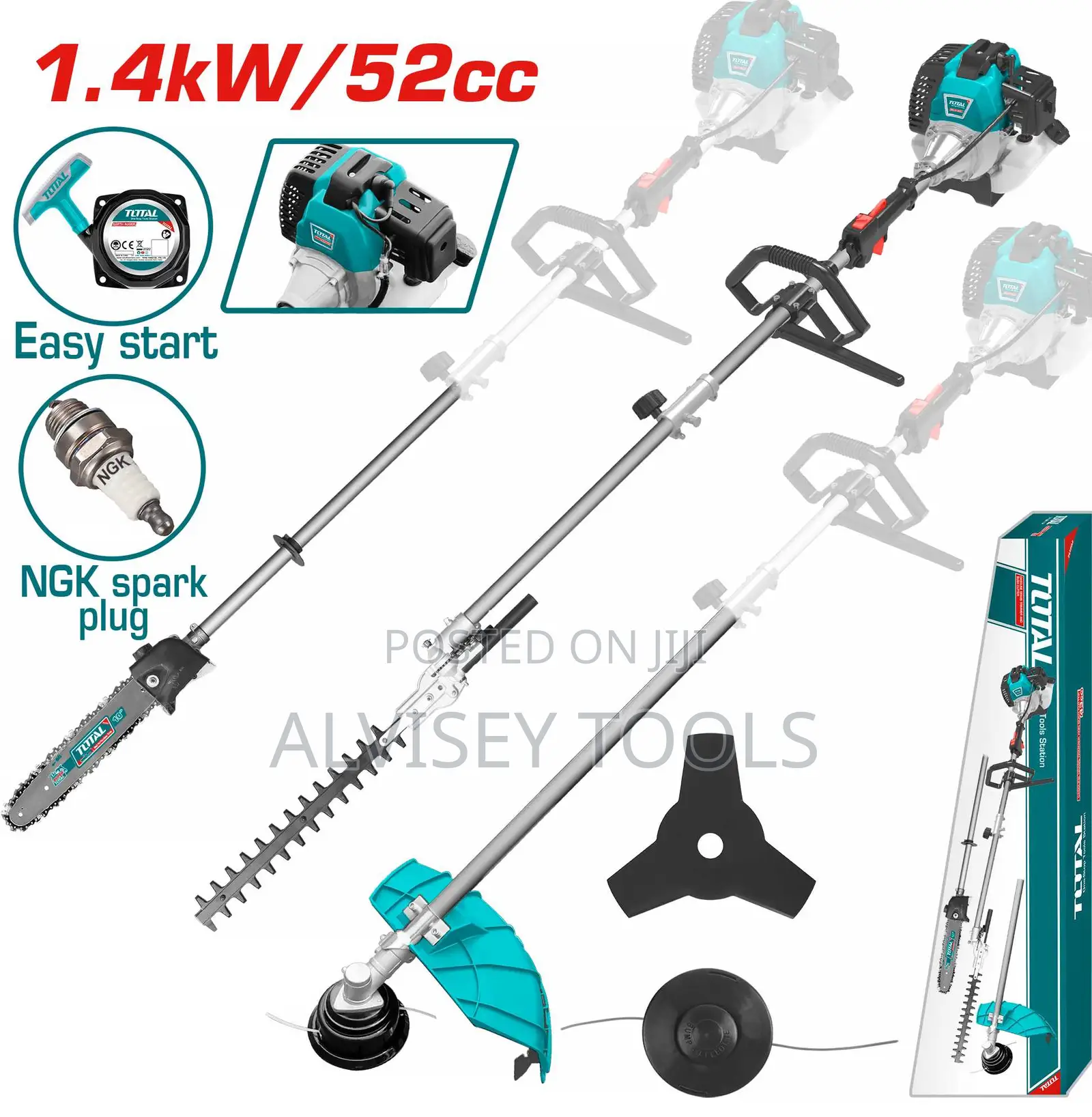 Total Tmt552114-in-1 Gasoline Hedge Trimmer Multi Tool