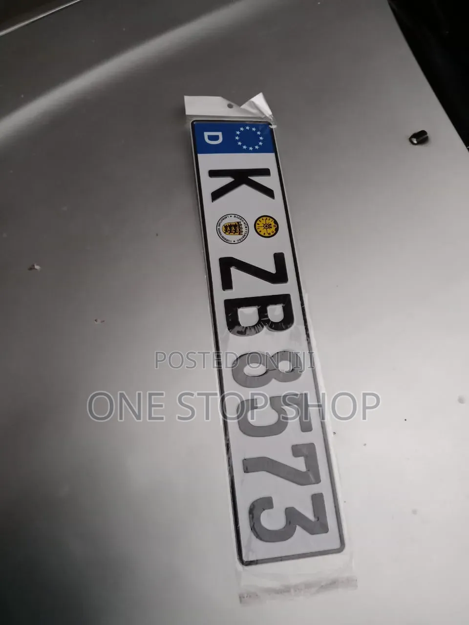 German Temporary License Plate
