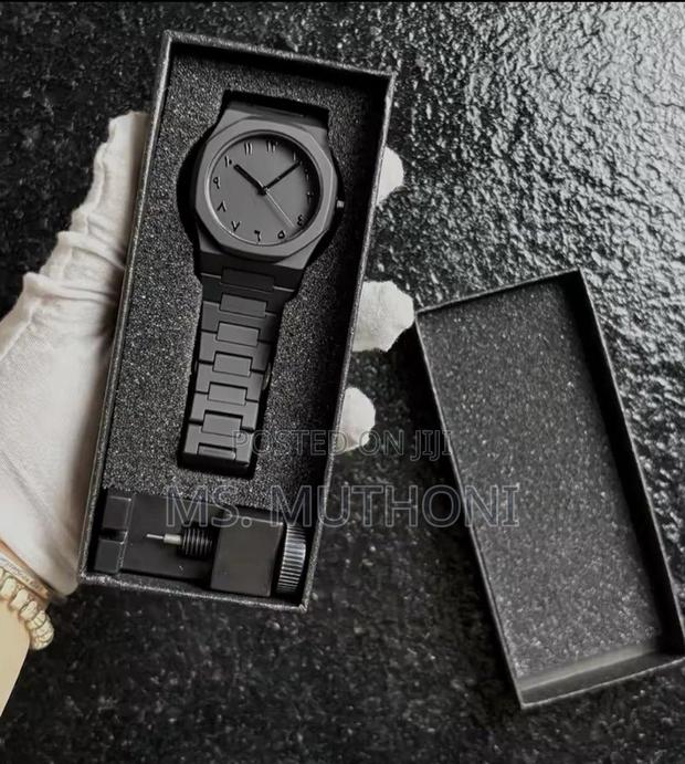 Matte Black Arabic Wrist Watch - thumbnail 2