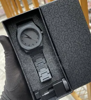 Matte Black Arabic Wrist Watch