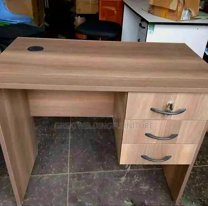 Light Brown Wooden Office Desk