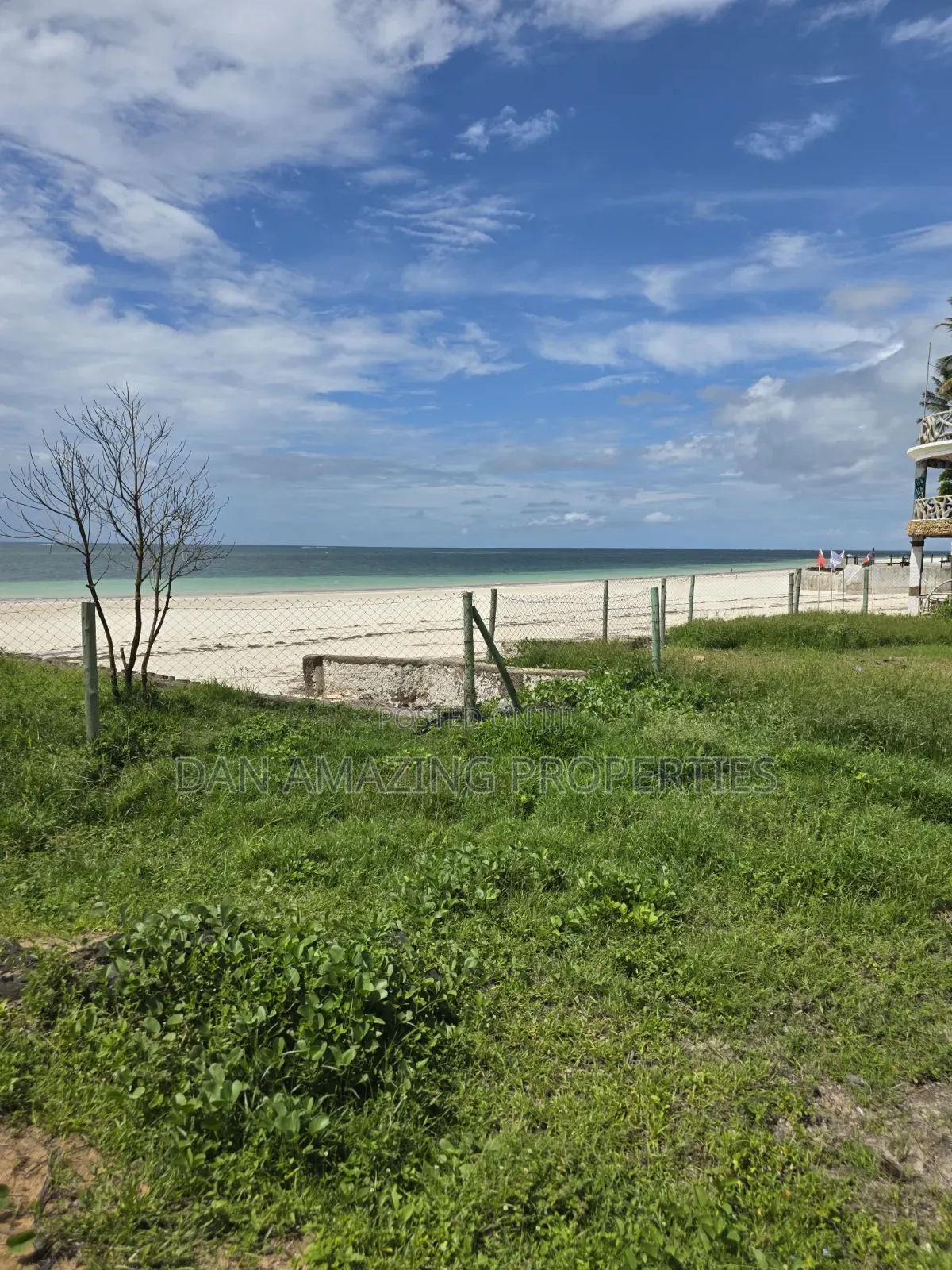 1 Acre Beach Front Land for Sale in Diani Galu Area I
