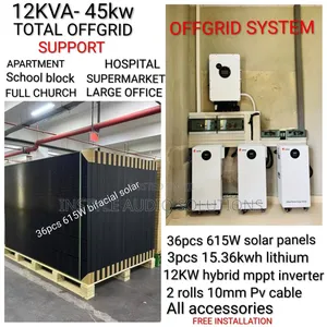 45kwh - 12kw Offgrid System for Apartment, Hotel,School Office Block