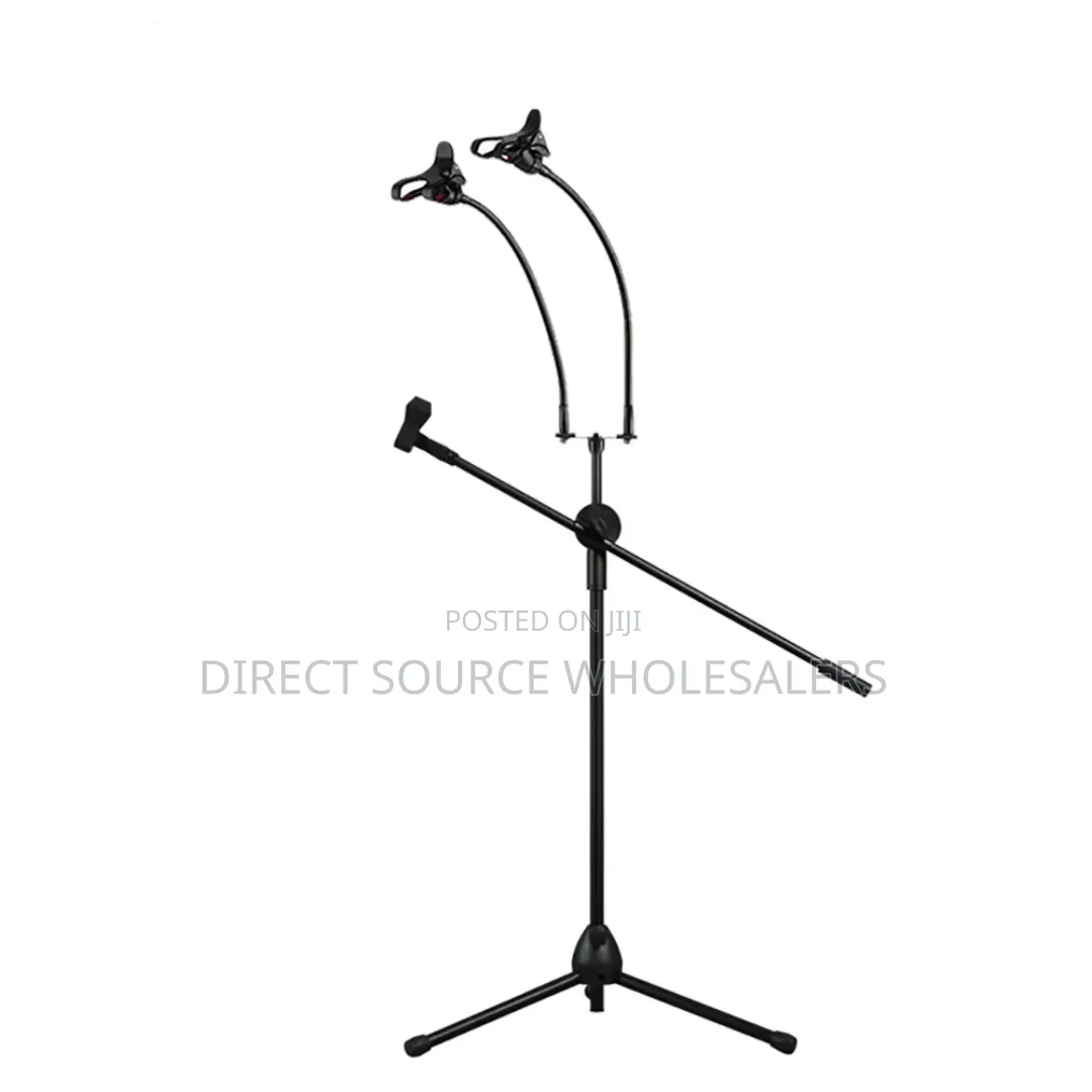Floor Tripod Microphone Holder Stand Flexible Arm