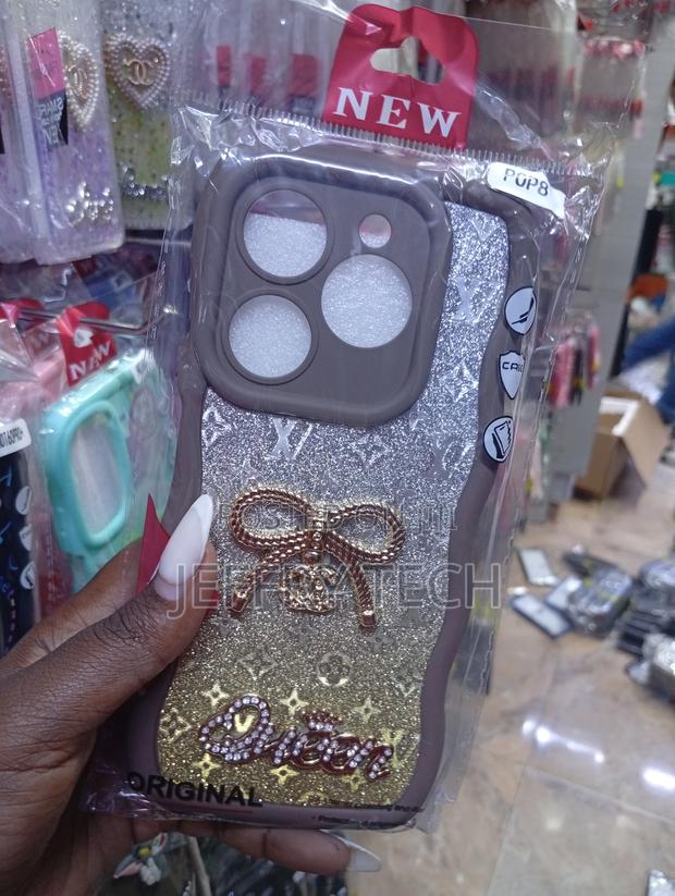 Tecno Pop 8 Luxury Glitter Phone Case Featuring a 3d Rhinestone Bow - thumbnail 2