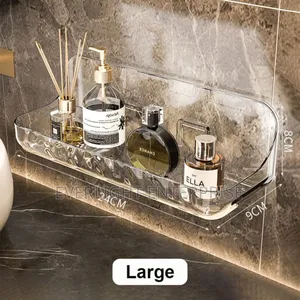 Bathroom Washstand Shelf Acryli No Drill Organizer Shower Storage Rack
