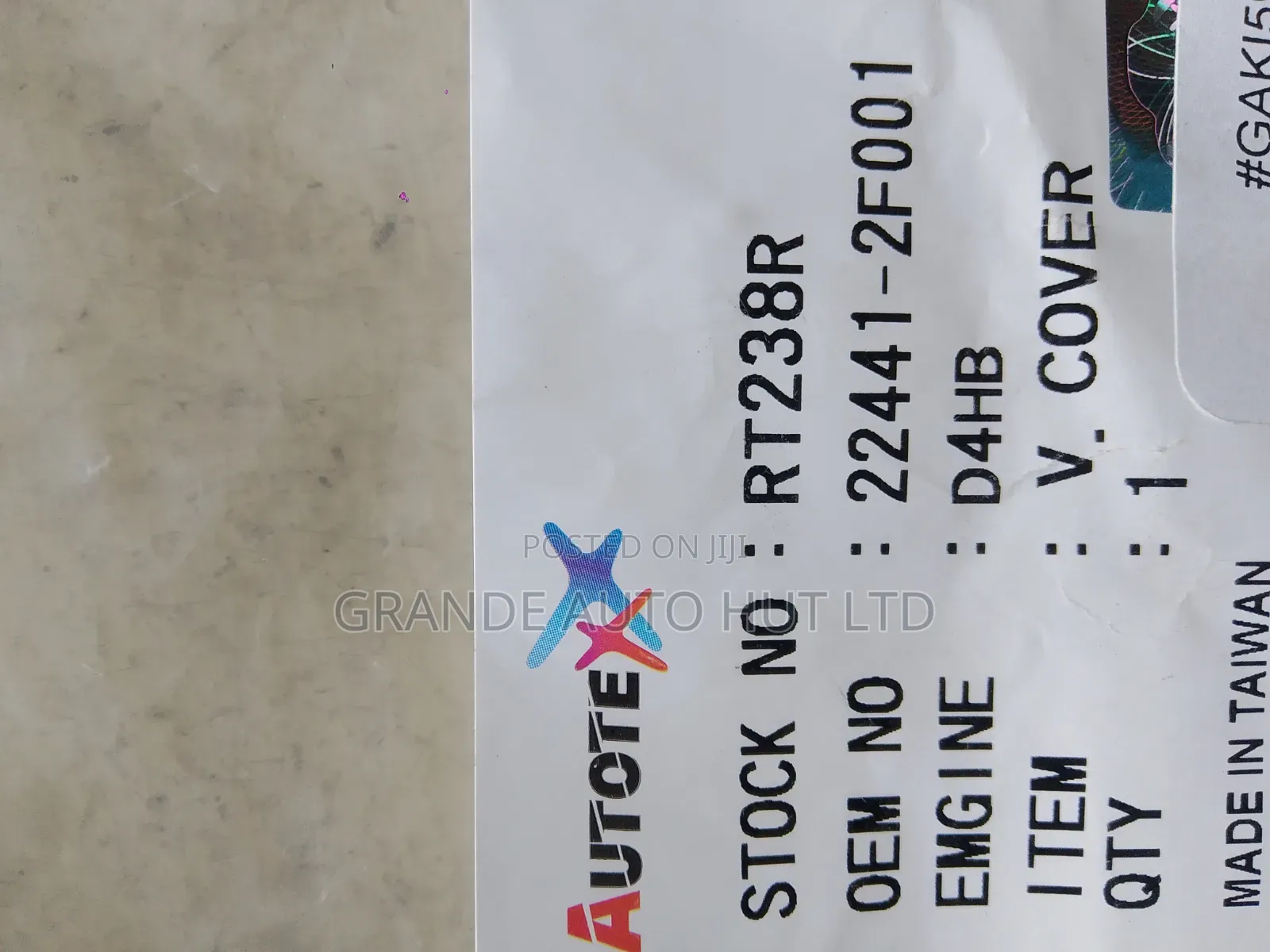 Gasket Rocker Kia Sportage 2010 Diesel (Autotex Brand)