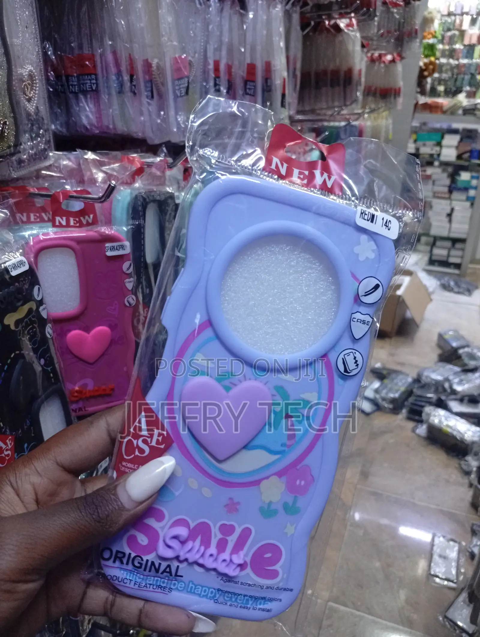 Redmi 14c Ight Purple Base and Wavy, Scalloped Edges Case