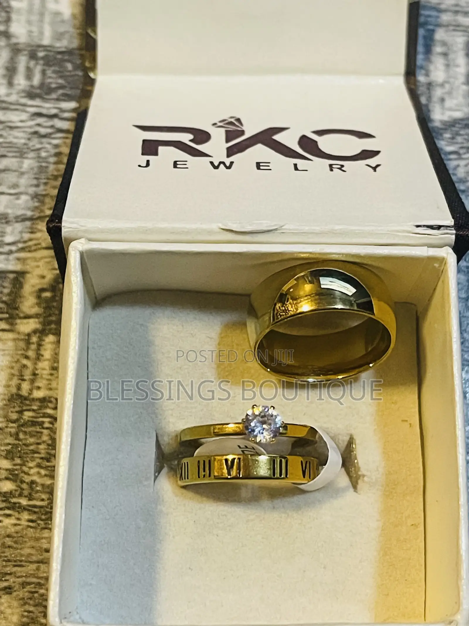 1roman Zirconia Stainless Steel Ring