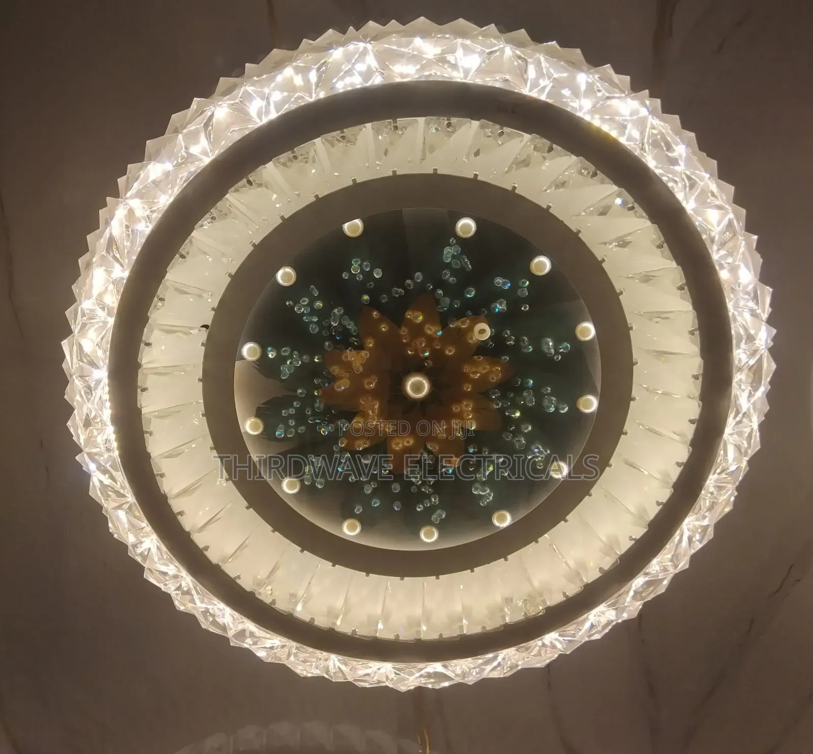 Three Colours Full Moon 500mm Modern Circular Ceiling Light Fixture