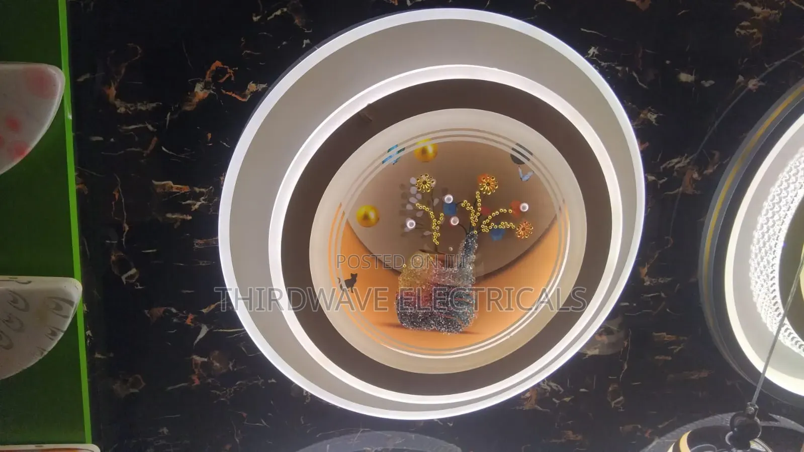 Unique Design 500mm Fullmoon Tricolour Modern Circular Ceiling Light