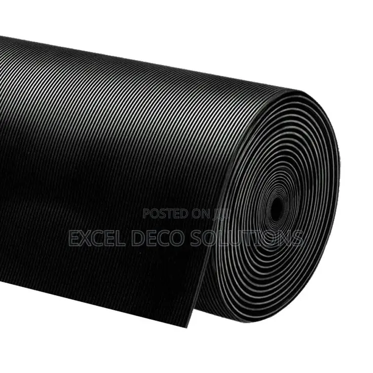 Ribbed Rubber Mat for Anti Slip Entrance and High Traffic Floor Use
