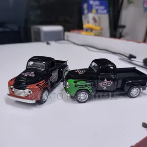 Vintage Die-Cast Pickup Truck Toy With Flame Graphics