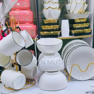 18pc Japanese Dinner Set – Elegant Ceramic Plates Bowls (Home Use)