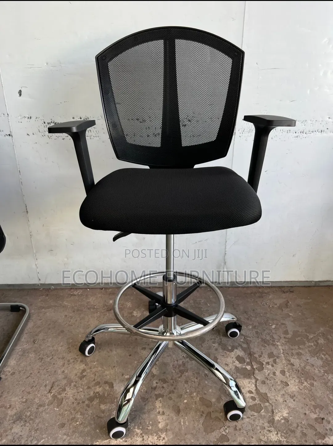 Black Mesh Reception Chair