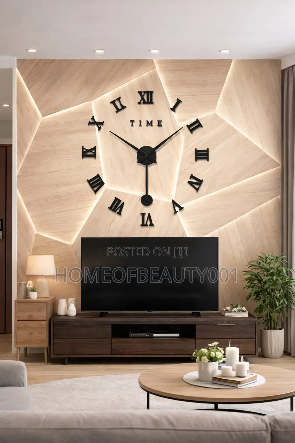 3d Large Roman Numeral Acrylic Mirror Wall Clock