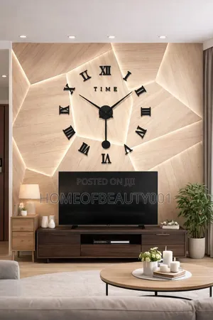 3d Large Roman Numeral Acrylic Mirror Wall Clock