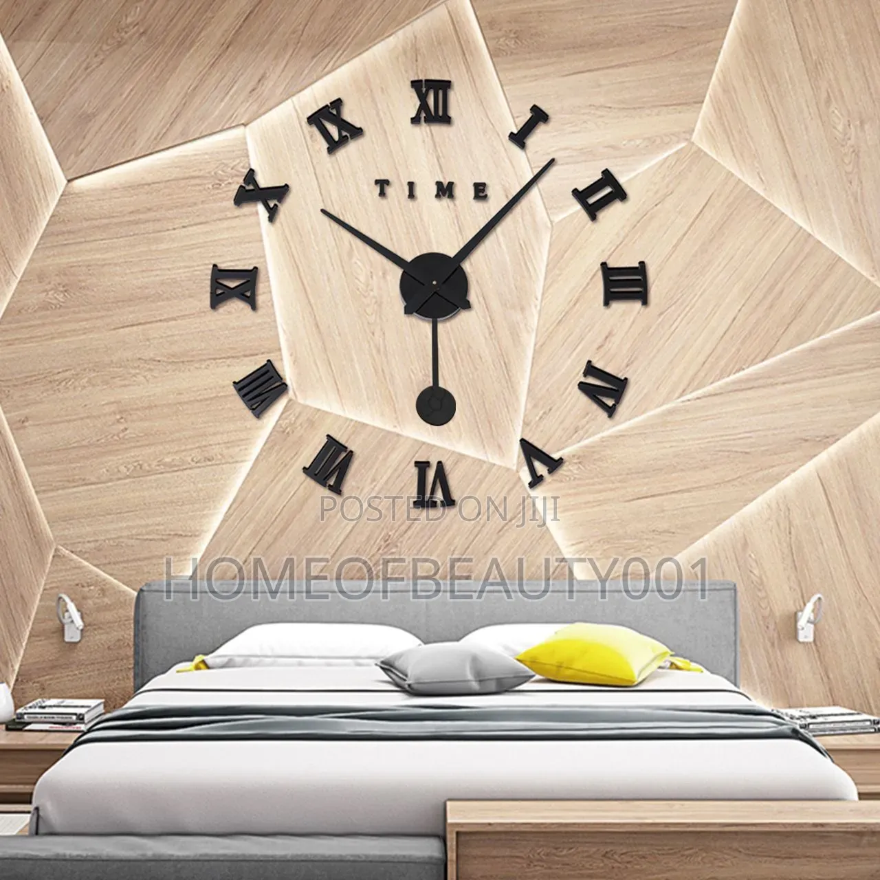 3d Large Roman Numeral Acrylic Mirror Wall Clock