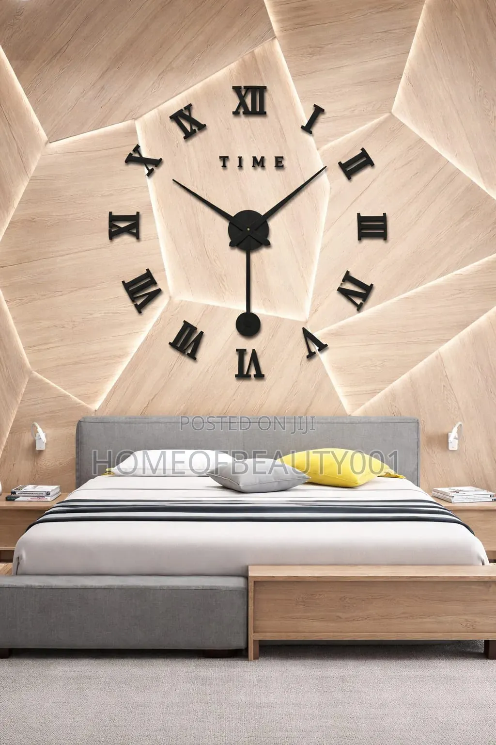 3d Large Roman Numeral Acrylic Mirror Wall Clock