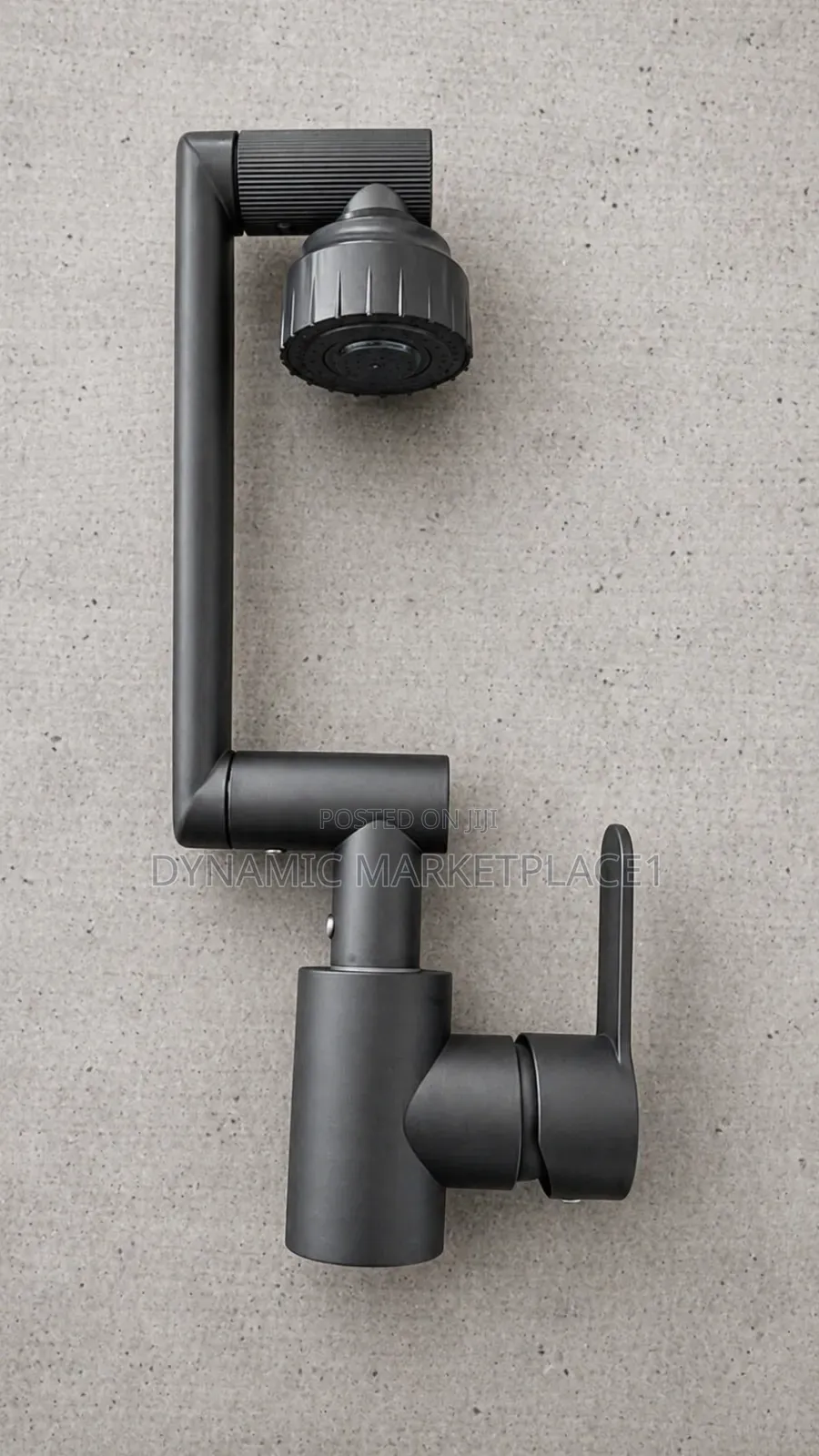 Black Wall-Mounted Shower Faucet Set With Adjustable Spray Head