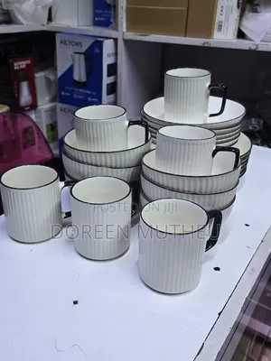 24pc Japanese Dinner Set – Elegant Ceramic Plates, Cups Bowls