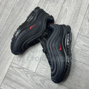 Nike Air Max 97 Sneakers in a Black and University Red