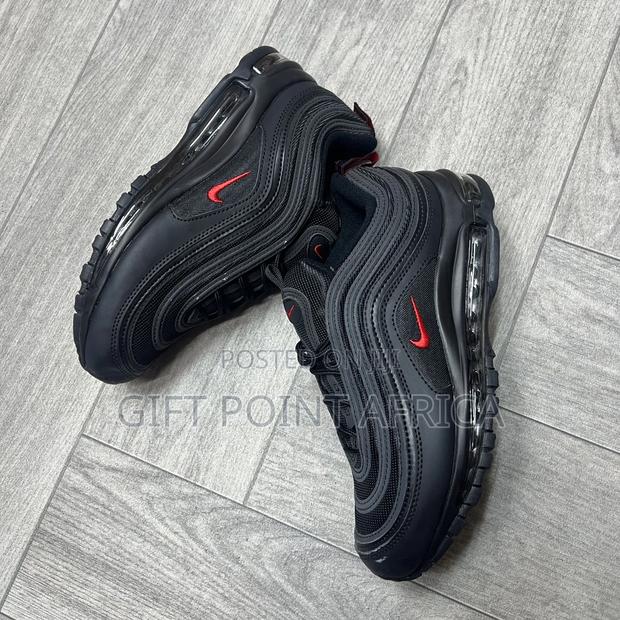 Nike Air Max 97 Sneakers in a Black and University Red