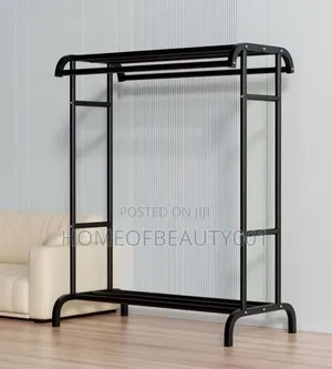 Cloth Rack With Drying Hanger With Top Shelf and Lower Storage Shelf.