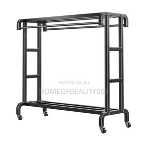 Cloth Rack With Drying Hanger With Top Shelf and Lower Storage Shelf.