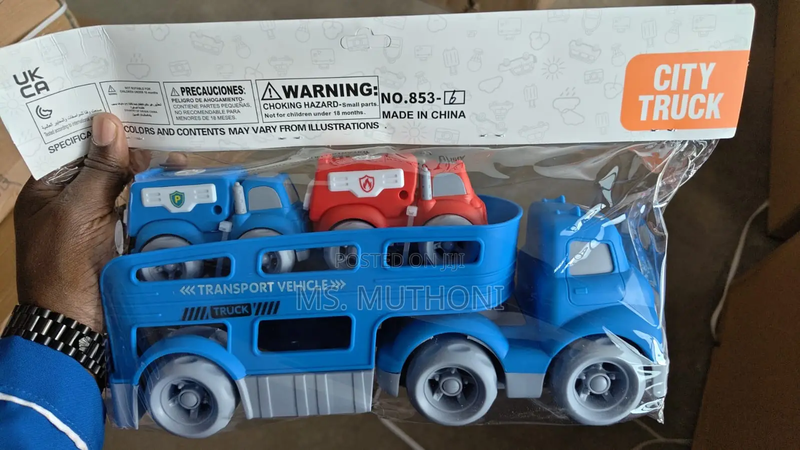 City Truck" Transporter Toy Set ( With 2 Small Trucks)