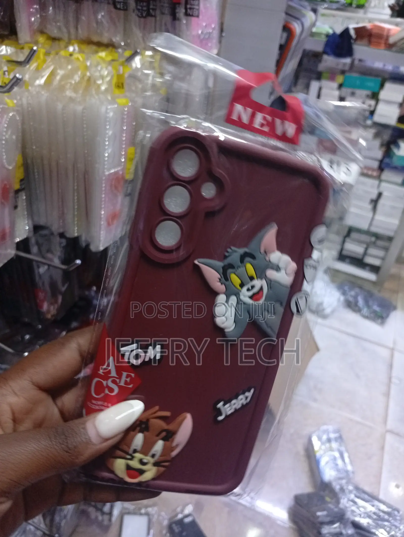 Samsung Galaxy A15 Cover Featuring 3d Cartoon Tom and Jerry