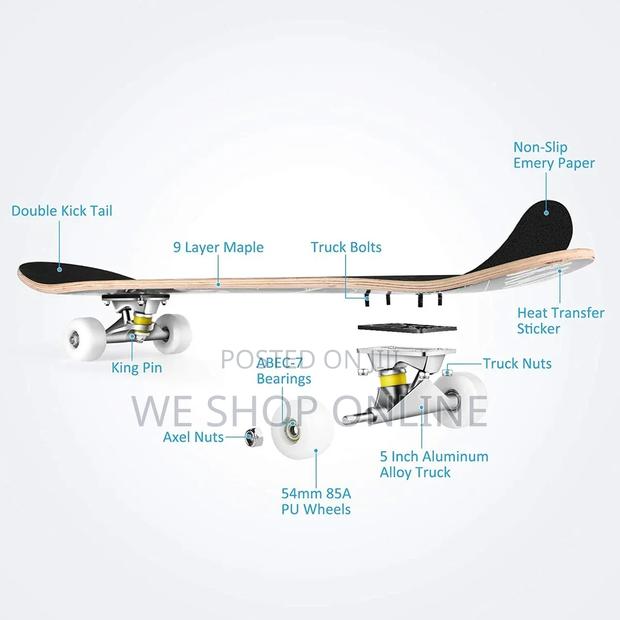 Large Skateboard With Grip Tape - thumbnail 6