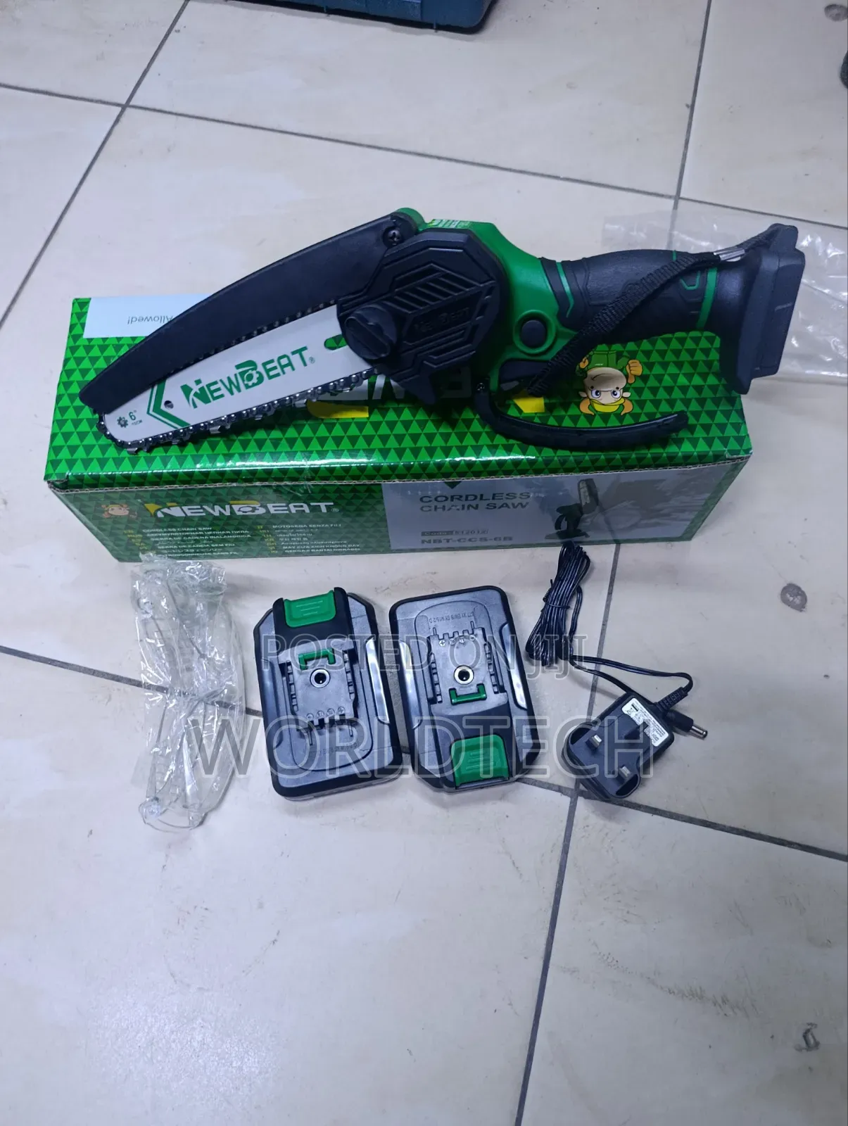 6" Newbeat Cordless Chainsaw/ 21v 2 Batteries Newbeat Chainsaw
