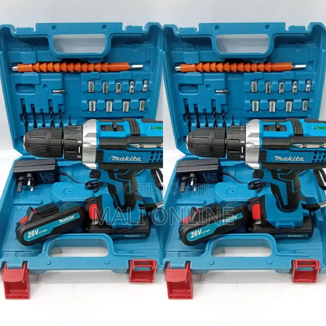Makita Cordless Drill 26v Li-Ion Driver Kit 2-Speed With 2 Batteries