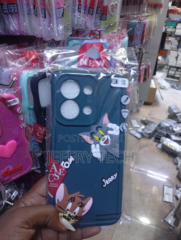 Vivo T3x Tom and Jerry Cartoon-Themed Silicone Phone Case.