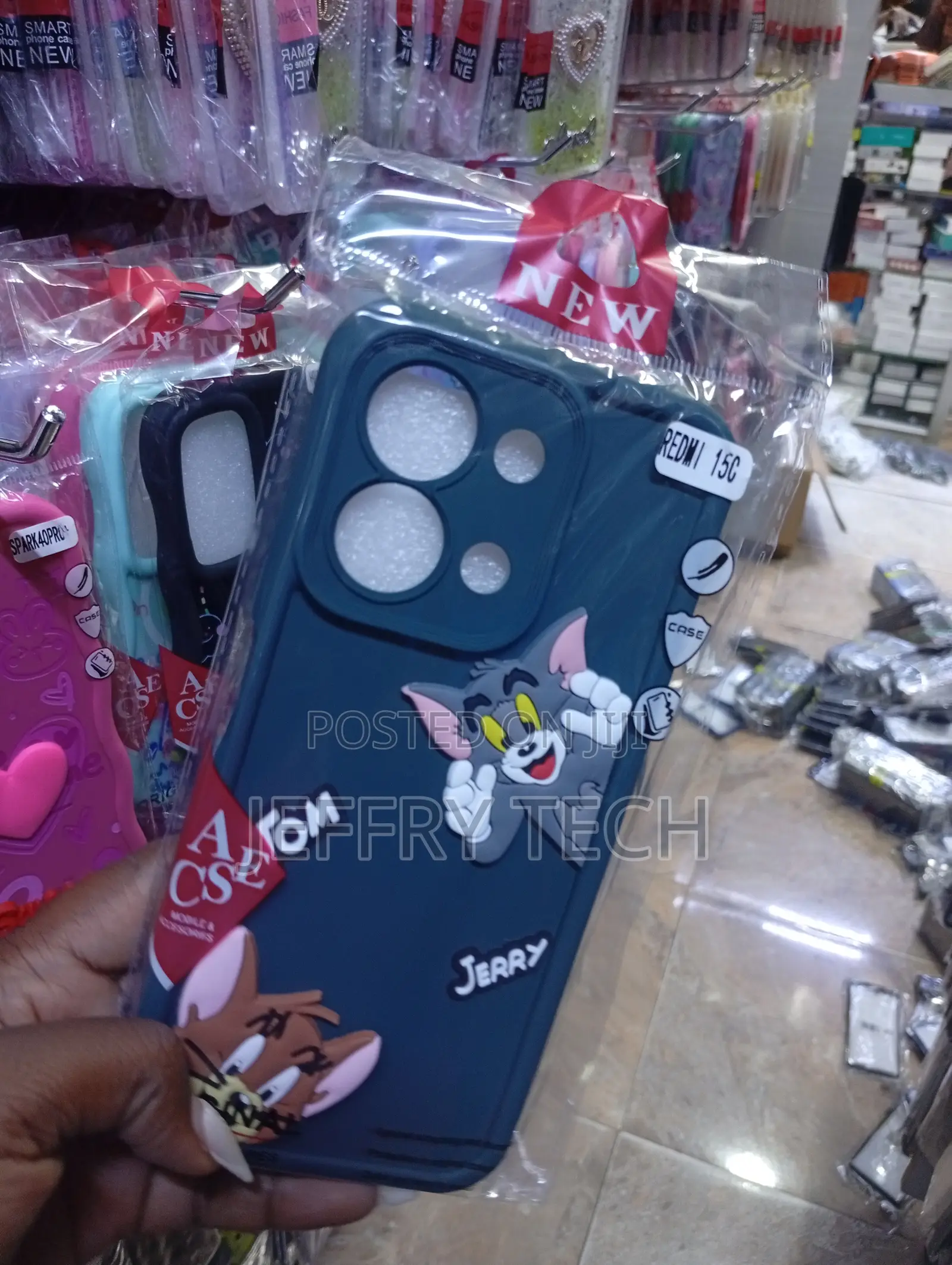 Vivo T3x Tom and Jerry Cartoon-Themed Silicone Phone Case.