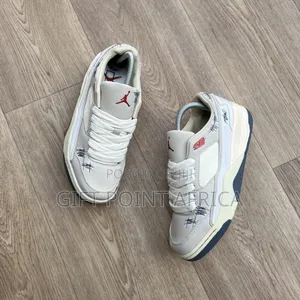 Jordan Flight Court X Who Decides War "Coconut Milk" Sneakers.