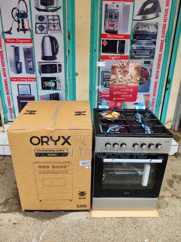 Oryx Ost260u31e4sbm 60*60cm 3g+1e Standing Cooker Electric Oven Timer